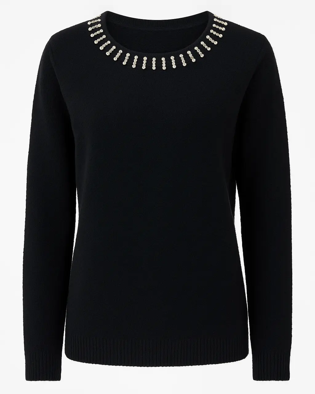 Maglia con applicazioni al girocollo DORABELLA XL / Nero