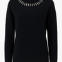 Maglia con applicazioni al girocollo DORABELLA XL / Nero