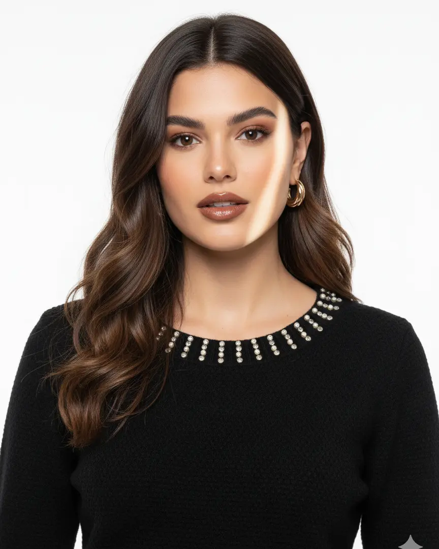 Maglia con applicazioni al girocollo DORABELLA