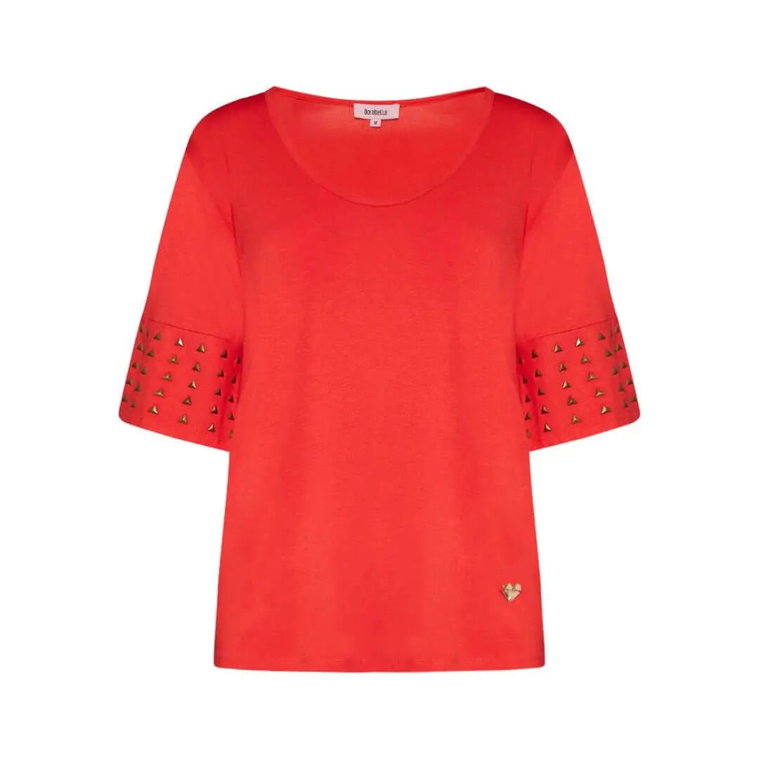 Maglia con borchie ARANCIO DORABELLA PIU' XL