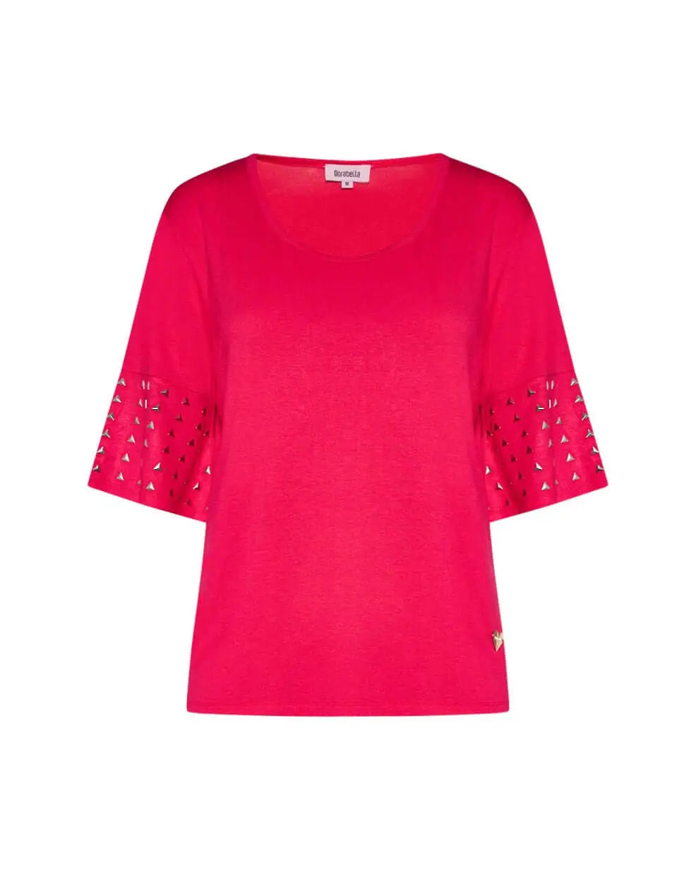 Maglia con borchie FUXIA DORABELLA PIU' XL