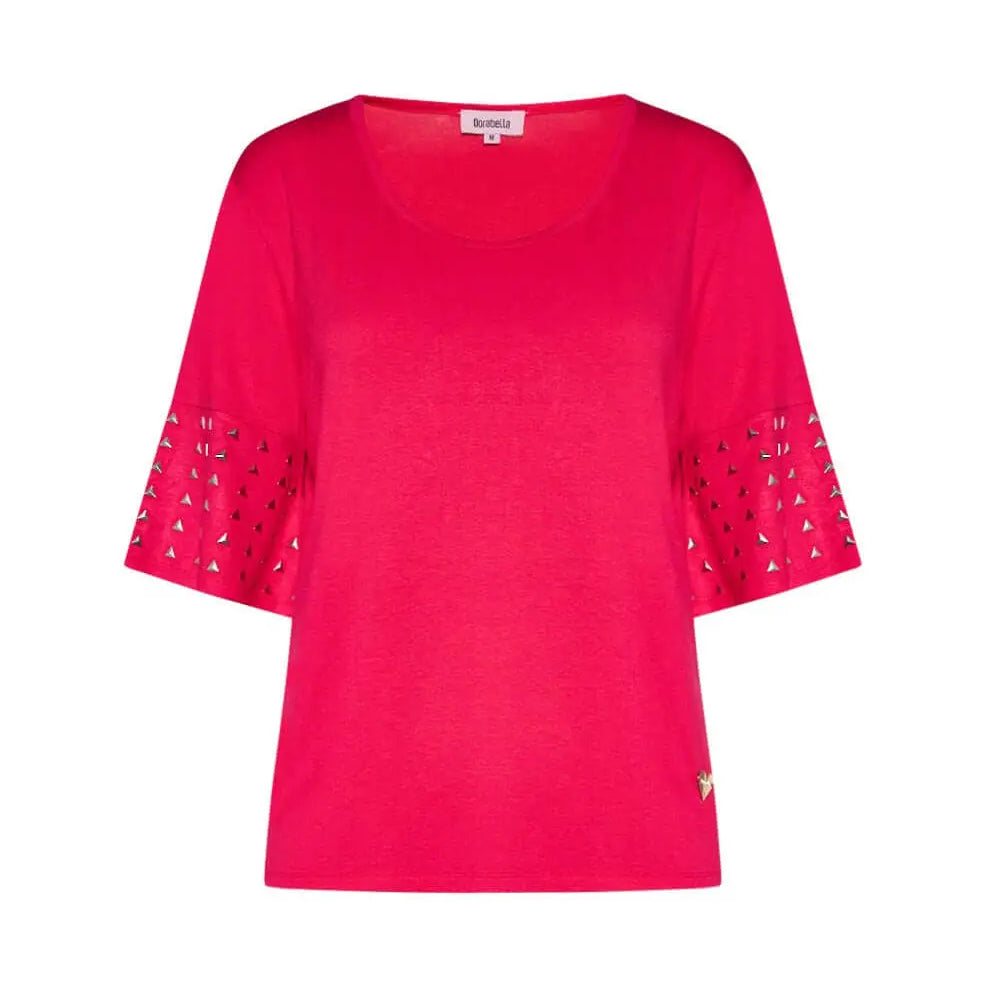 Maglia con borchie FUXIA DORABELLA PIU' XL