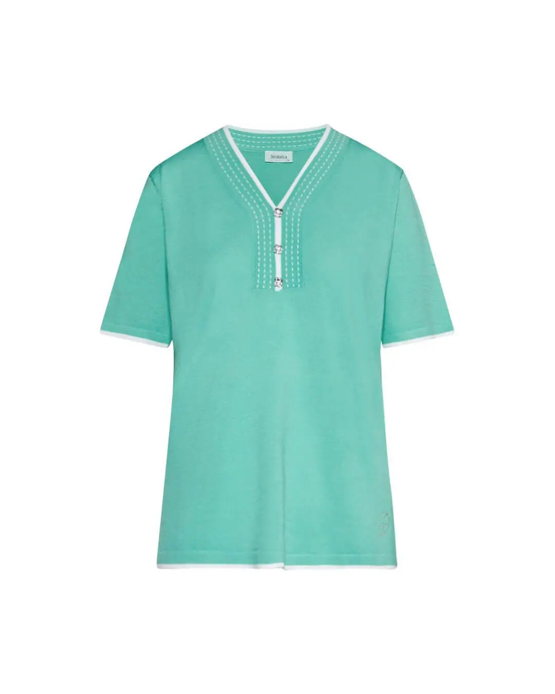 Maglia con bottoni gioiello VERDE DORABELLA XL