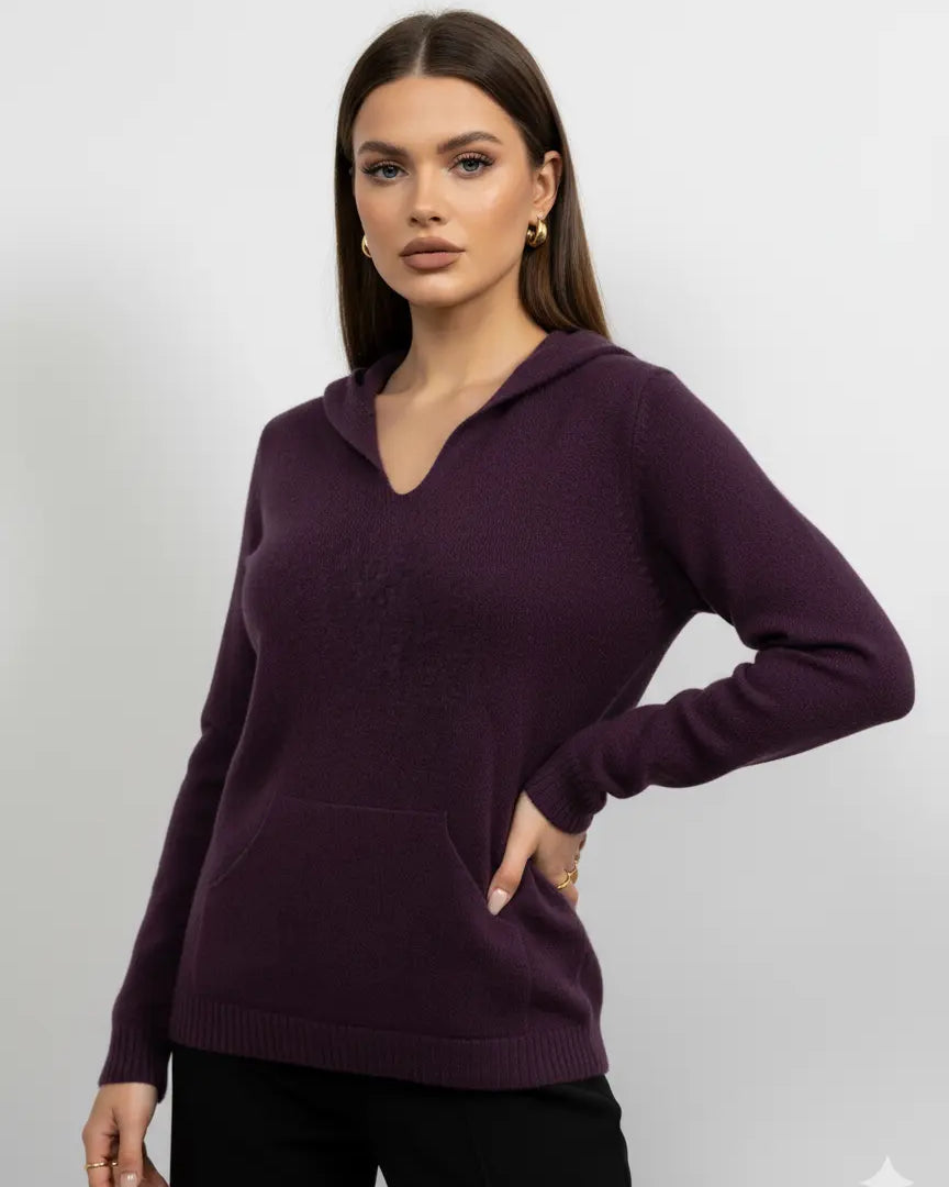 Maglia con cappuccio in tinta unita DORABELLA