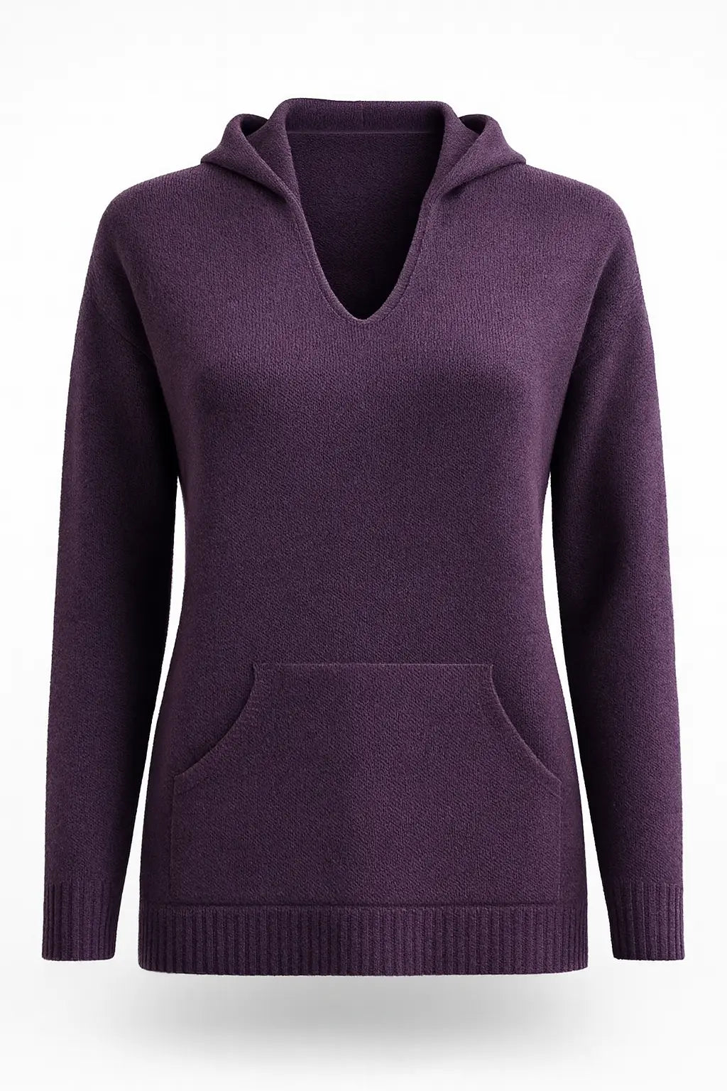 Maglia con cappuccio in tinta unita DORABELLA L/XL / Prugna