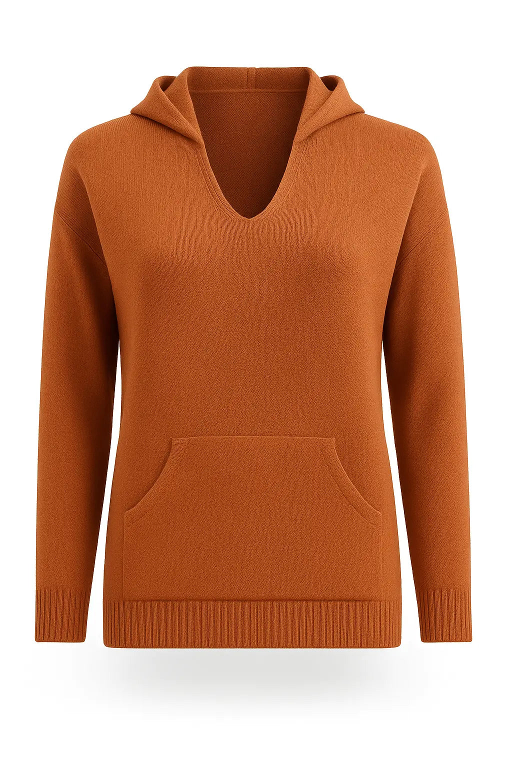 Maglia con cappuccio in tinta unita DORABELLA L/XL / Bruciato