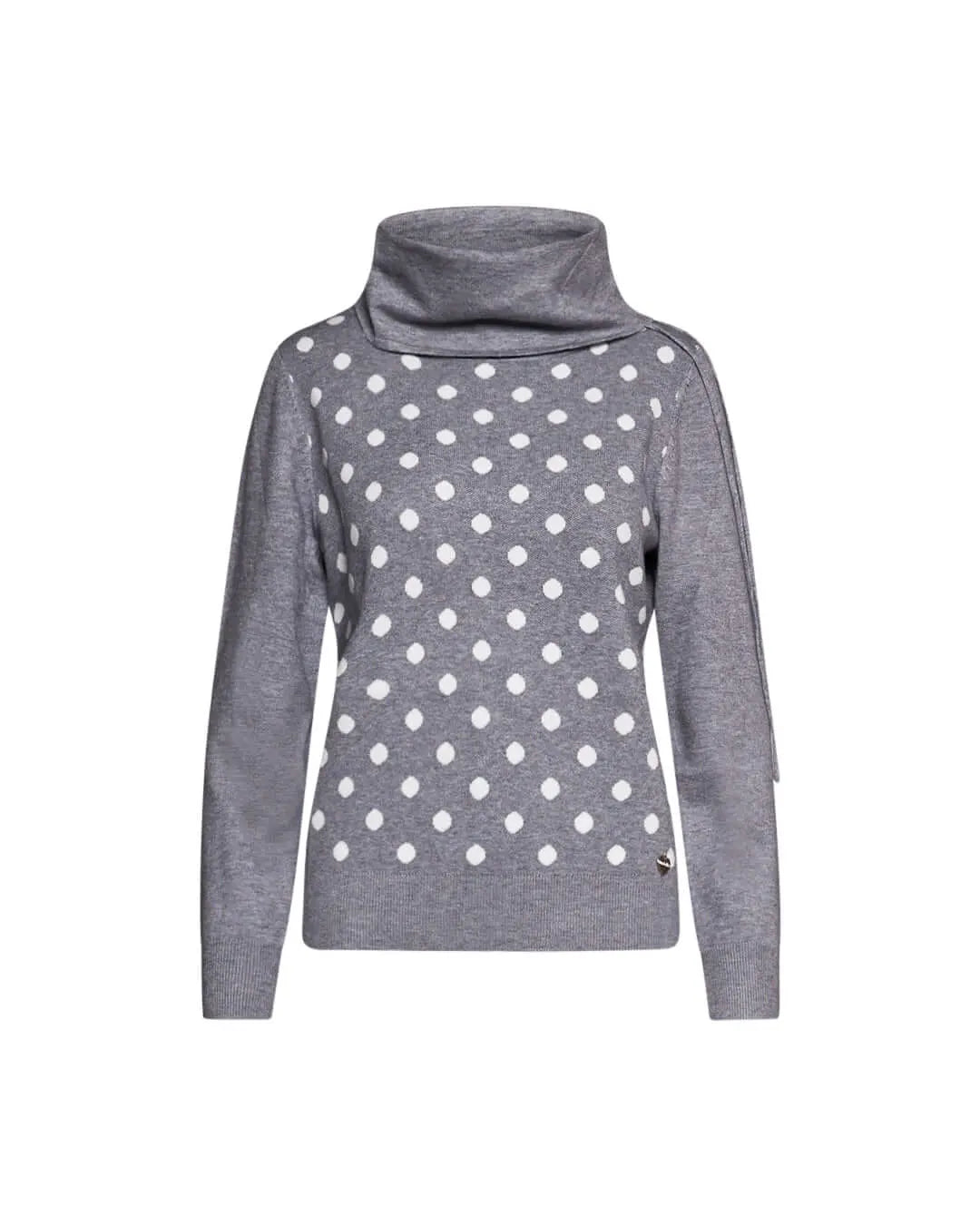 Maglia con collo ad anello e coulisse GRIGIO MEDIO DORABELLA