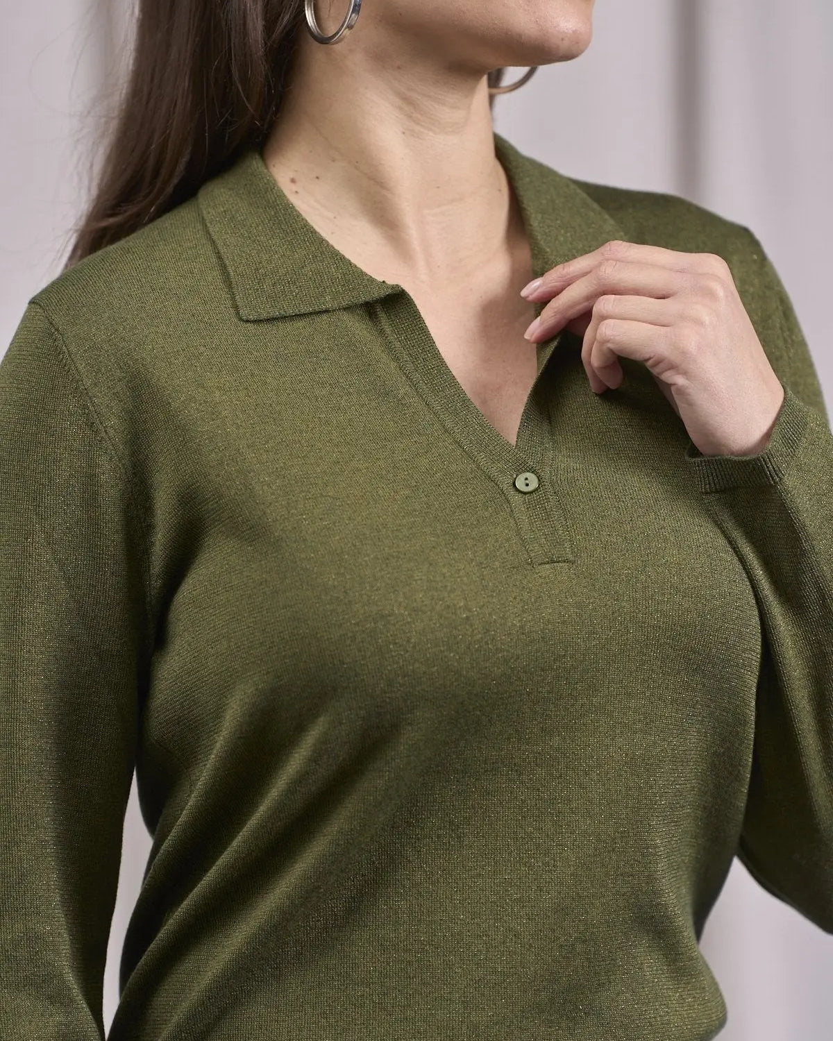 Maglia con collo polo con bottoni OLIVA IRONICA