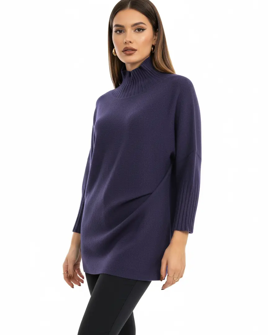 Maglia con collone in tinta unita DORABELLA