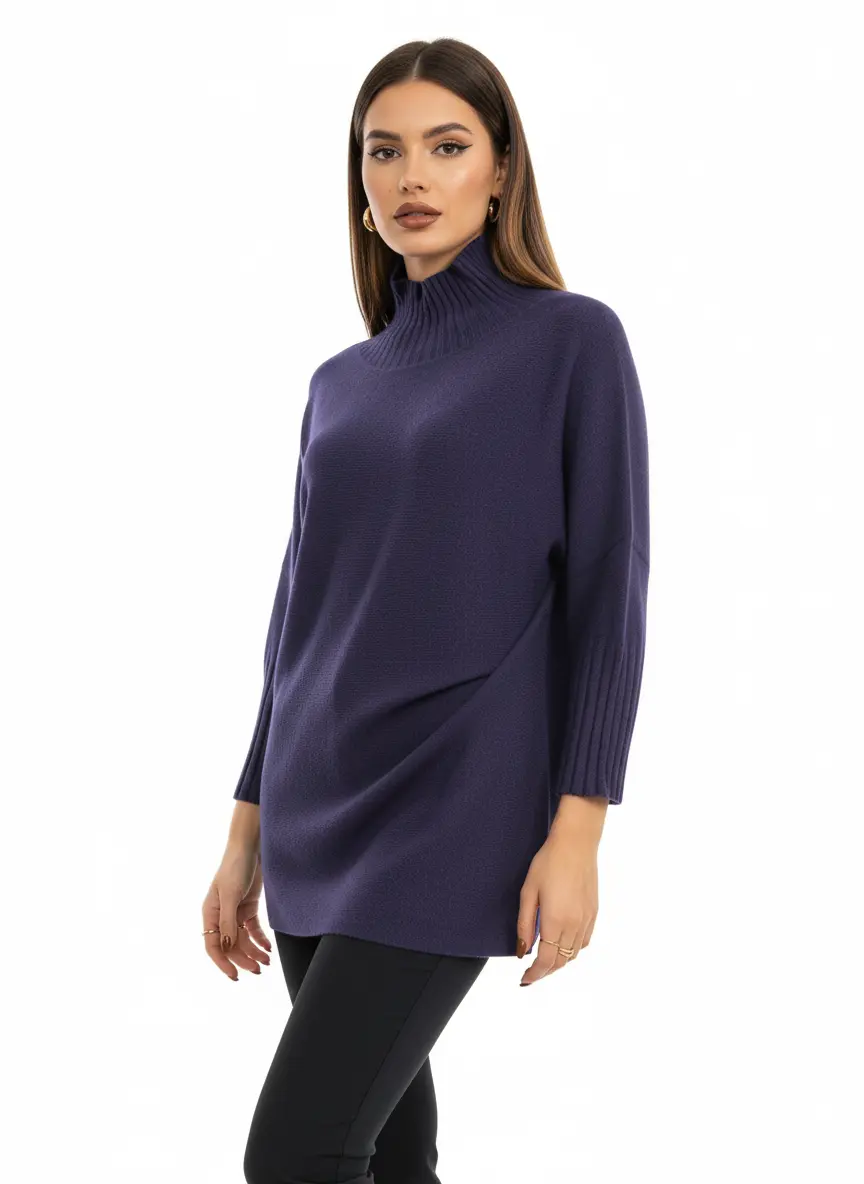 Maglia con collone in tinta unita DORABELLA