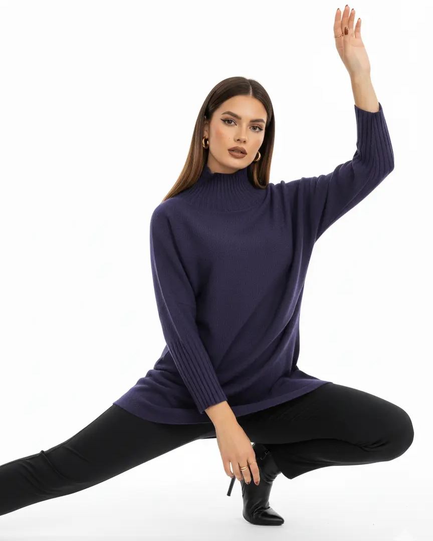 Maglia con collone in tinta unita DORABELLA