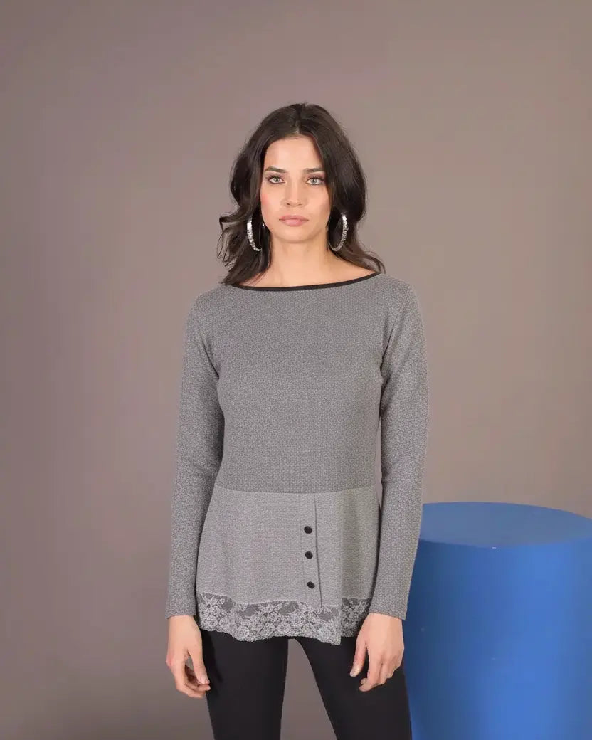 Maglia con dettaglio bottoni PERLA IRONICA