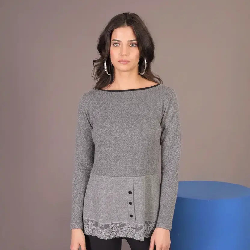Maglia con dettaglio bottoni PERLA IRONICA