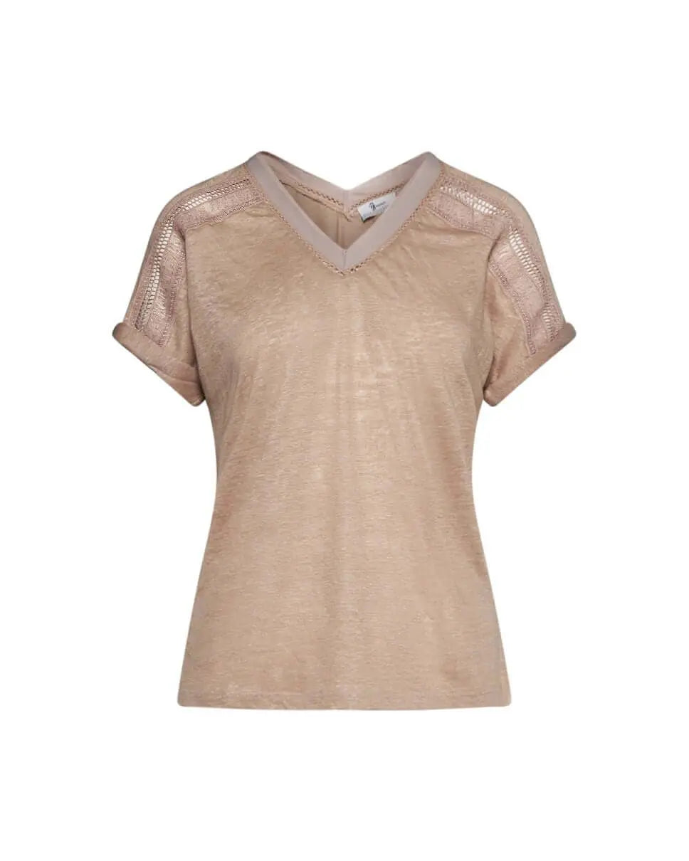 Maglia con dettaglio ricamo SABBIA DB TOUJOURS XXL