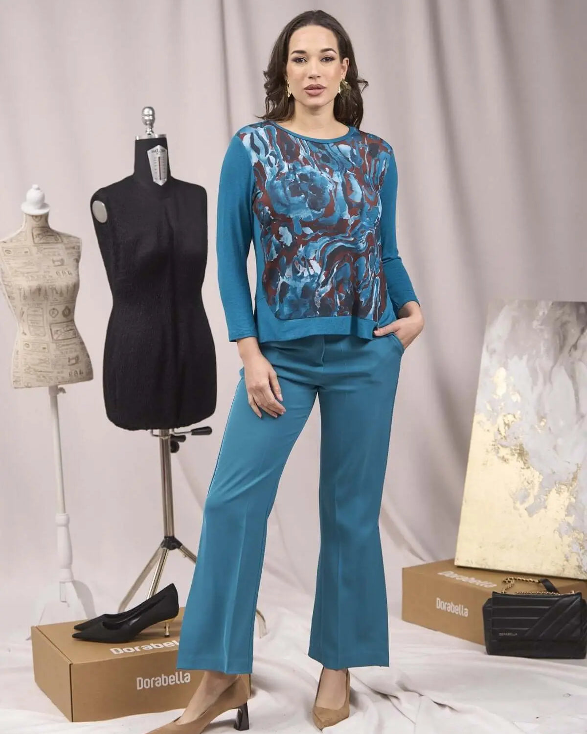 Maglia con fantasia frontale e spacchi OTTANIO DORABELLA XXXL