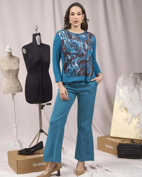 Maglia con fantasia frontale e spacchi OTTANIO DORABELLA XXXL