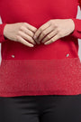 Maglia con lurex e cinta a costine ROSSO DORABELLA
