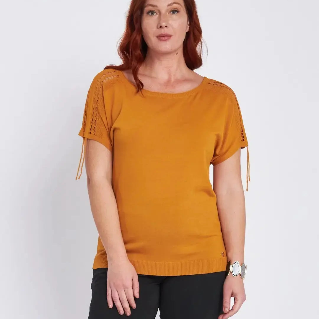 Maglia con manica kimono e intarsi sulle spalle CURCUMA DORABELLA PIU' XXXL-49