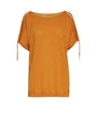 Maglia con manica kimono e intarsi sulle spalle CURCUMA DORABELLA PIU'