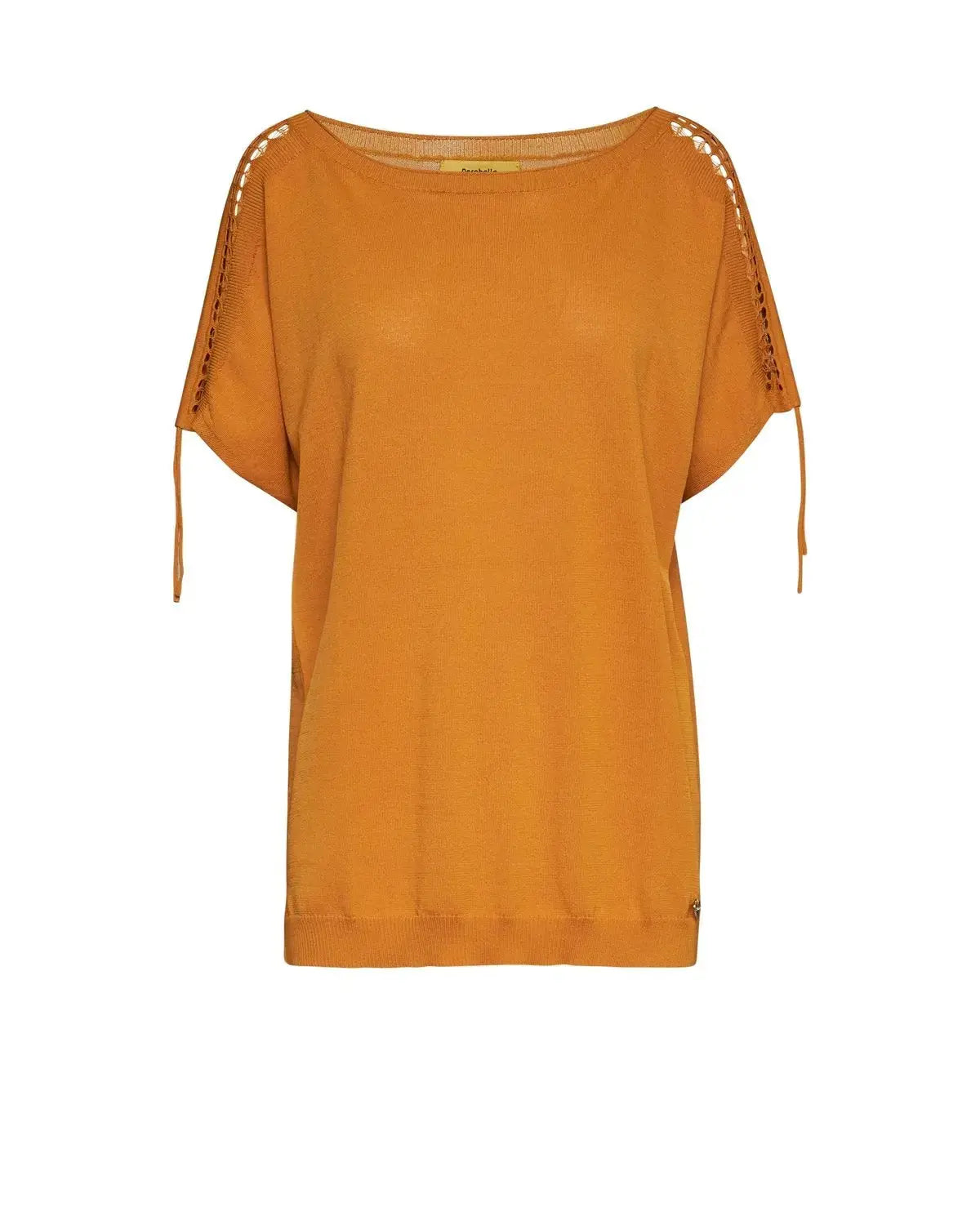 Maglia con manica kimono e intarsi sulle spalle CURCUMA DORABELLA PIU'