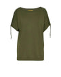 Maglia con manica kimono e intarsi sulle spalle MILITARE DORABELLA PIU'