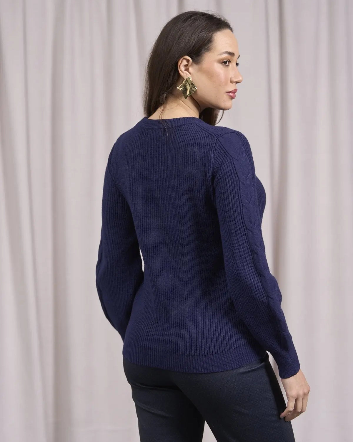 Maglia con maniche a sbuffo BLU DORABELLA