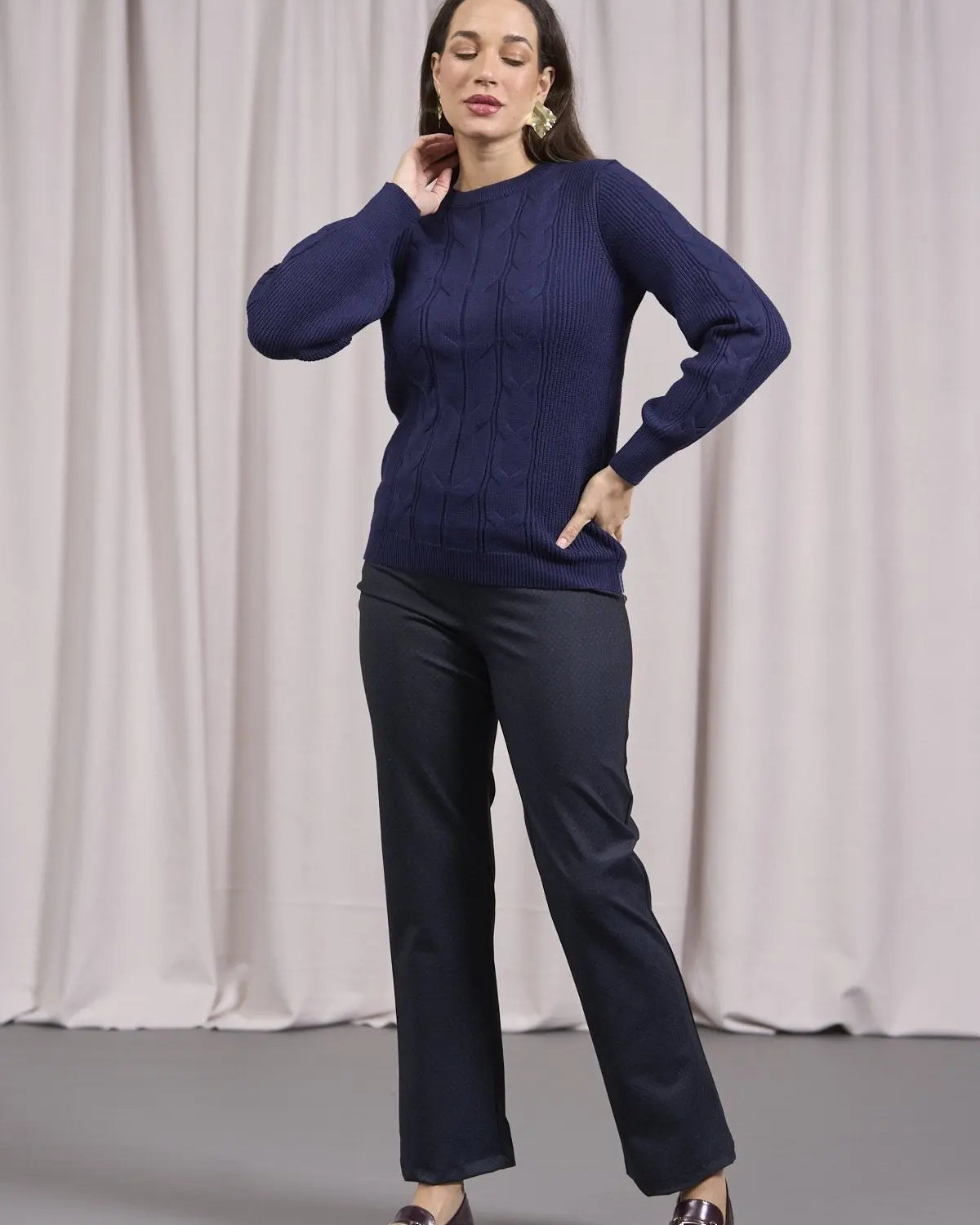 Maglia con maniche a sbuffo BLU DORABELLA