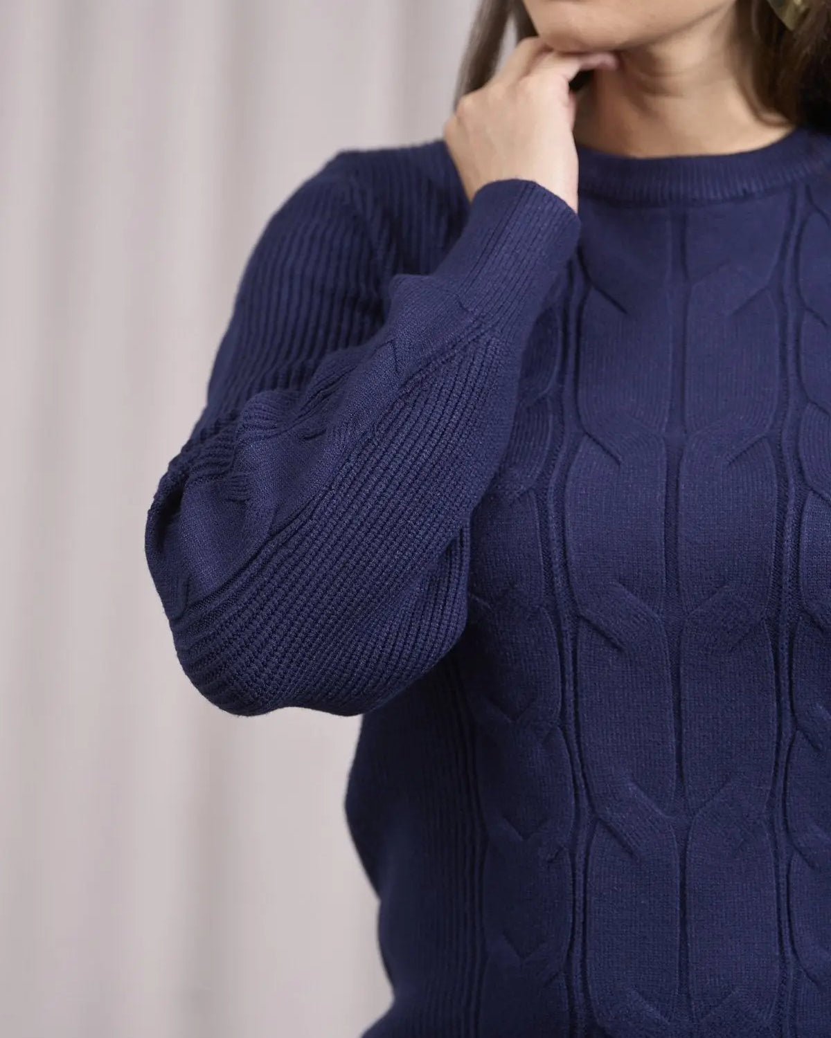 Maglia con maniche a sbuffo BLU DORABELLA