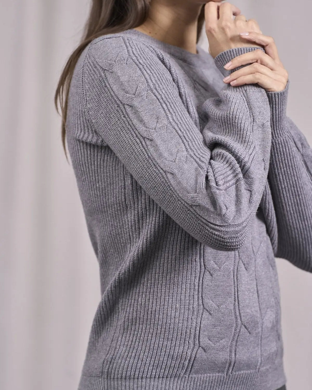 Maglia con maniche a sbuffo GRIGIO DORABELLA