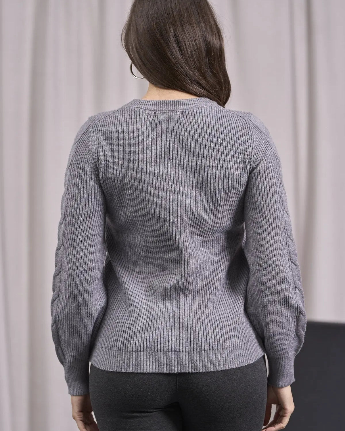 Maglia con maniche a sbuffo GRIGIO DORABELLA