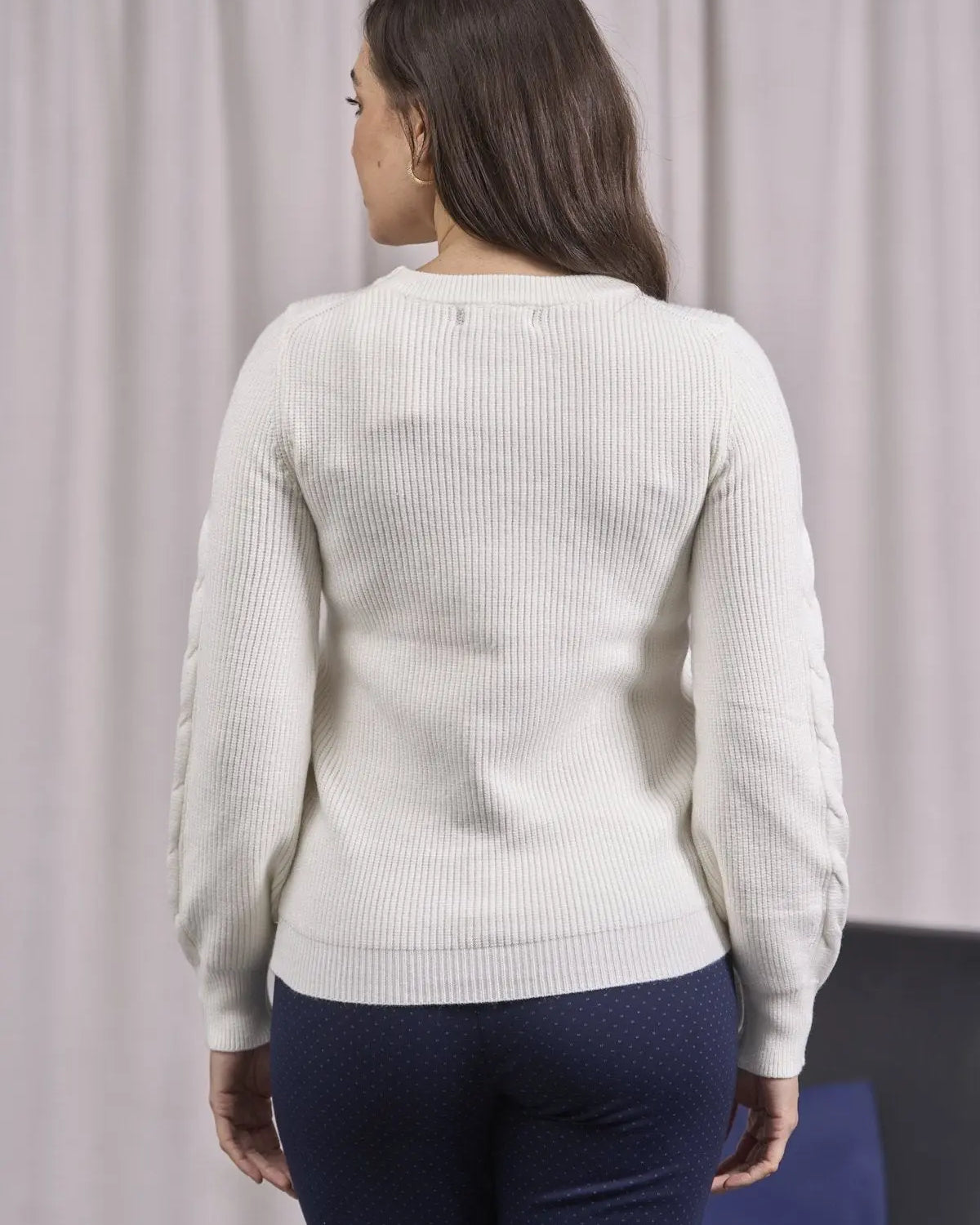 Maglia con maniche a sbuffo PANNA DORABELLA