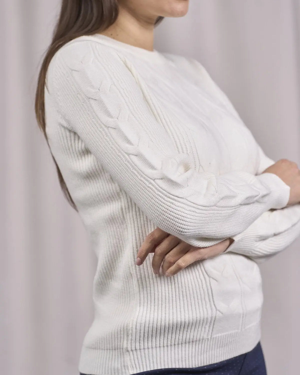 Maglia con maniche a sbuffo PANNA DORABELLA