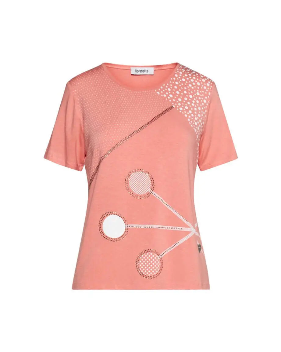 Maglia con pois e strass CORALLO DORABELLA XL