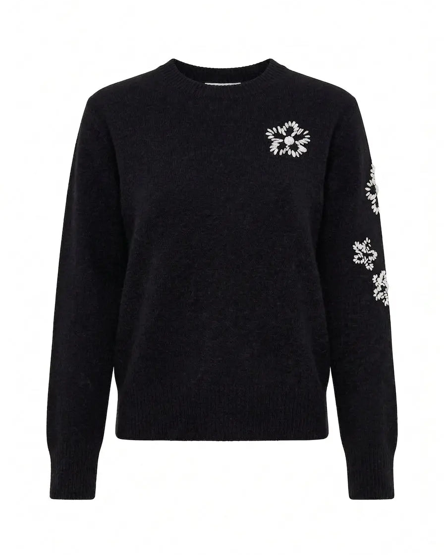 Maglia con ricamo fiori DORABELLA