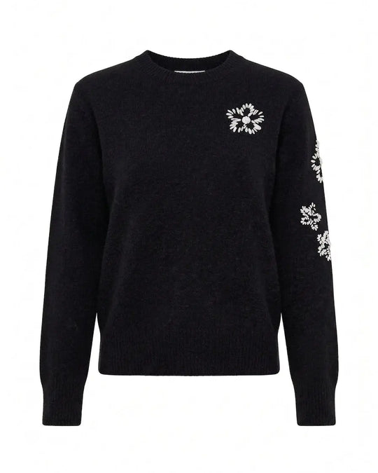Maglia con ricamo fiori DORABELLA