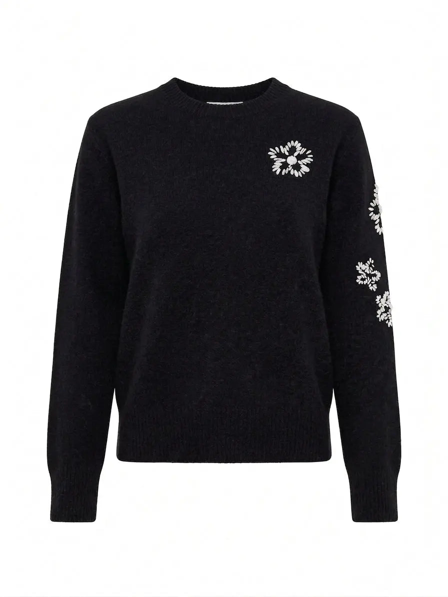 Maglia con ricamo fiori DORABELLA