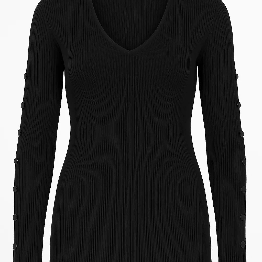 Maglia con scollo a V e bottoni decorativi DORABELLA