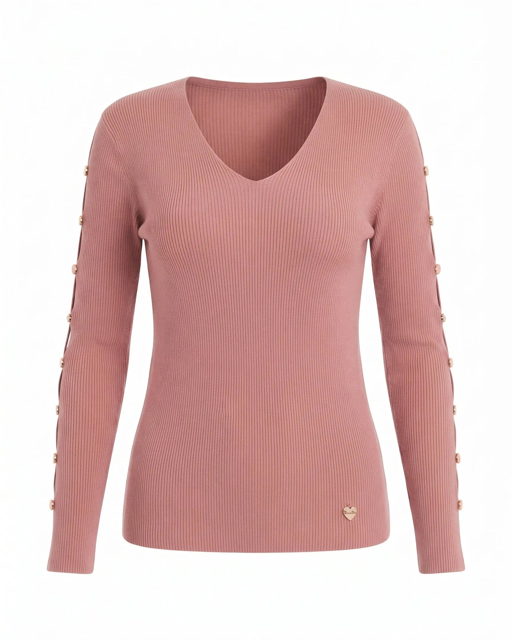 Maglia con scollo a V e bottoni decorativi DORABELLA