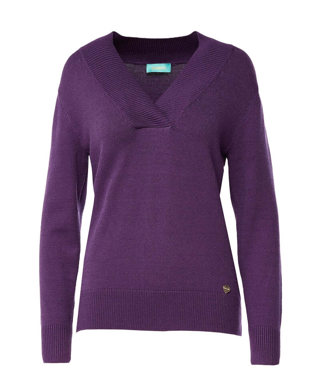 Maglia con scollo a V e fintone incrociato IRIS DORABELLA