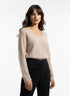 Maglia con scollo a V in misto baby alpaca UNICA by Ironica