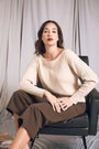 Maglia con scollo a barca a coste lurex LIGHT GOLD DORABELLA