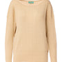 Maglia con scollo a barca a coste lurex LIGHT GOLD DORABELLA