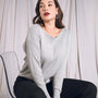 Maglia con scollo a barca a coste lurex PERLA DORABELLA