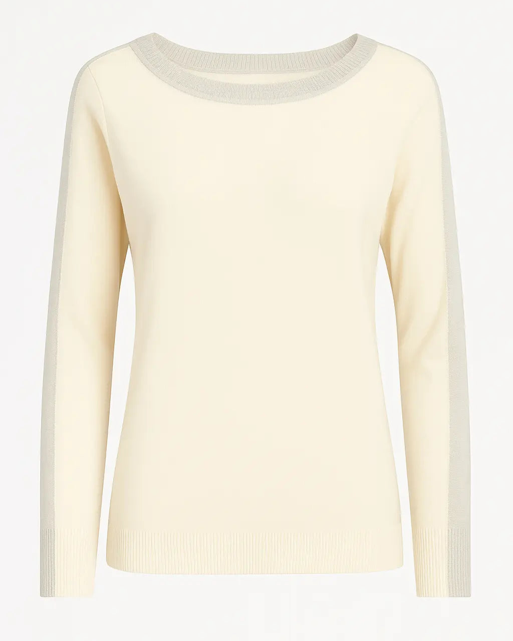 Maglia con scollo a barca con profili in lurex DORABELLA