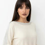 Maglia con scollo a barca con profili in lurex DORABELLA