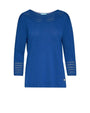 Maglia con scollo a barca con trafori ROYAL BLUE DORABELLA