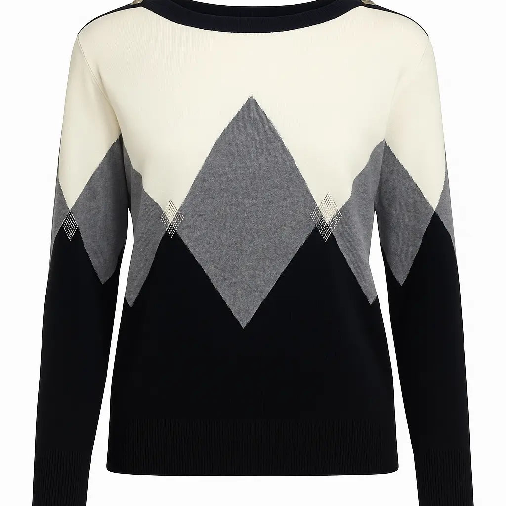 Maglia con scollo a barca e dettagli strass DORABELLA