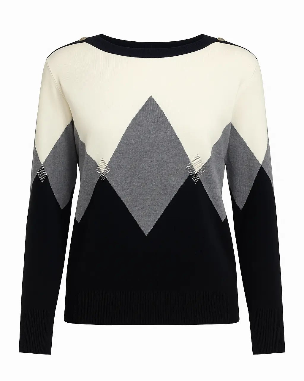 Maglia con scollo a barca e dettagli strass DORABELLA