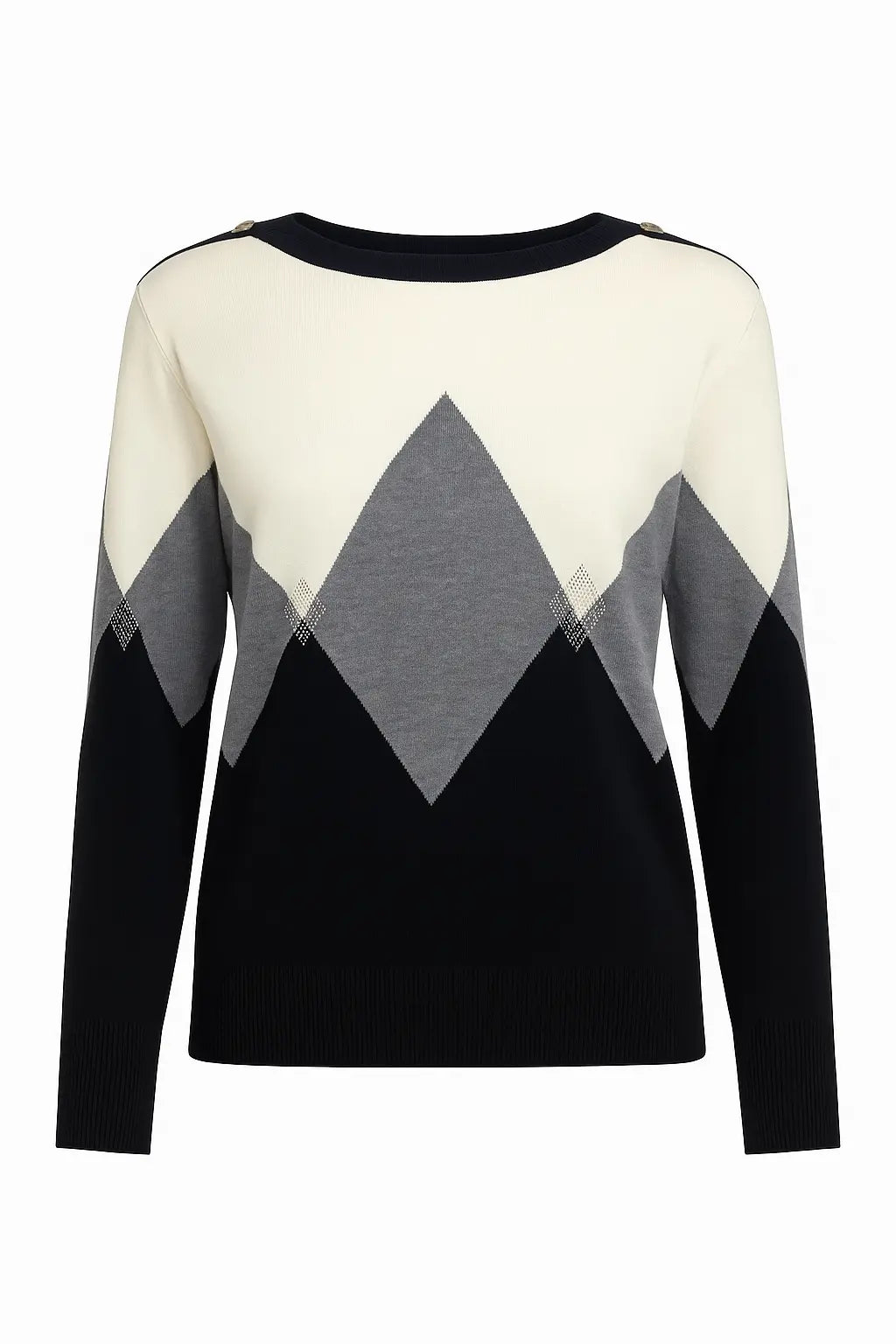 Maglia con scollo a barca e dettagli strass DORABELLA