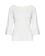 Maglia con scollo a barca e manica 3/4 BIANCO DORABELLA